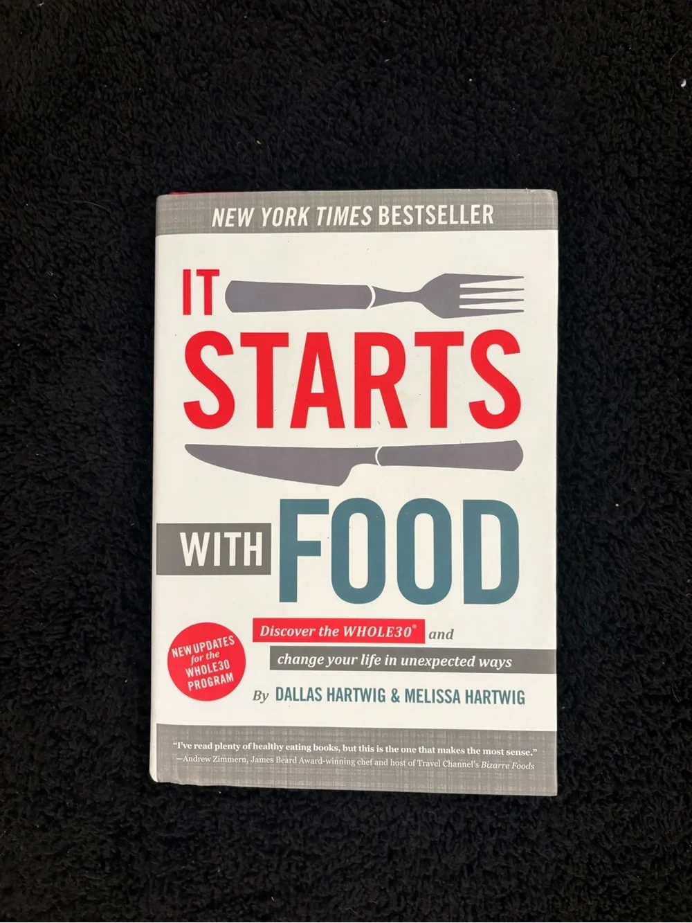 It Starts With Food - White and Red Hardcover Book